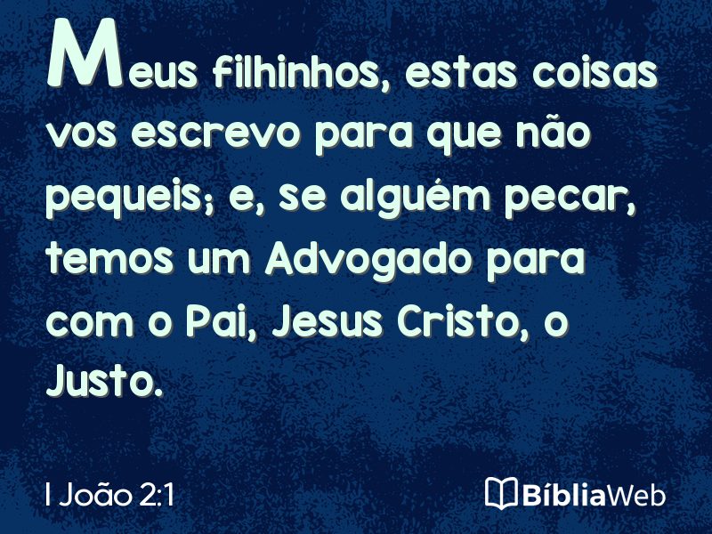 I João 2:1 em imagem para compartilhar