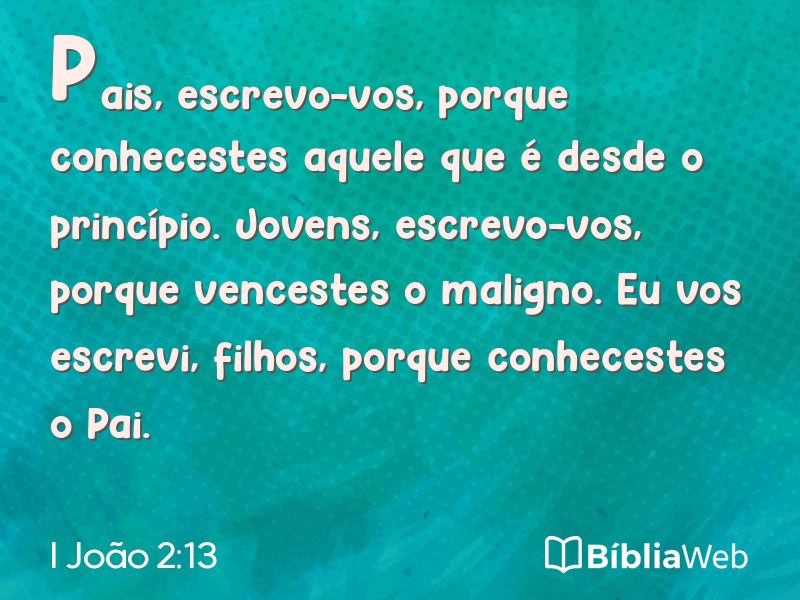 I João 2:13 em imagem para compartilhar