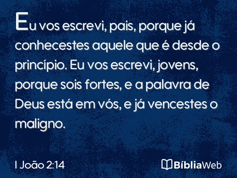 I João 2:14 em imagem para compartilhar