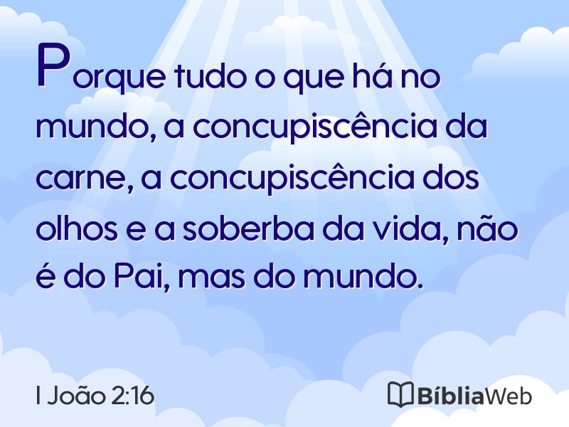 I João 2:16 em imagem para compartilhar