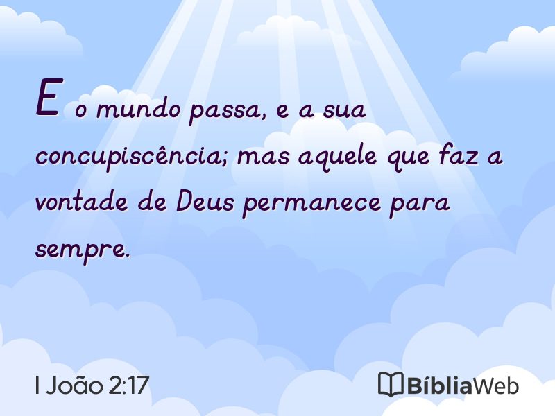 I João 2:17 em imagem para compartilhar