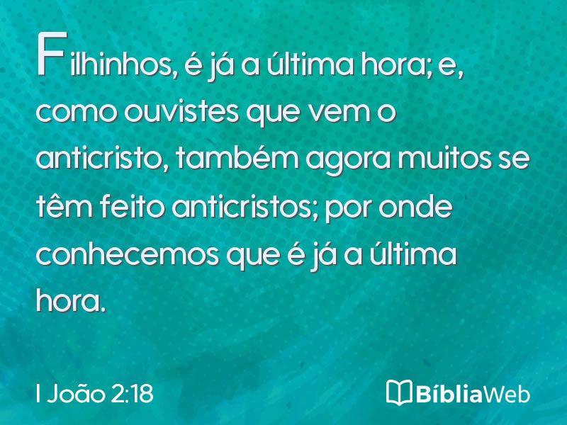 I João 2:18 em imagem para compartilhar