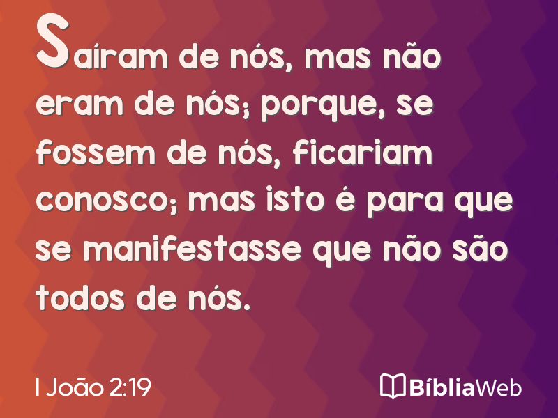 I João 2:19 em imagem para compartilhar