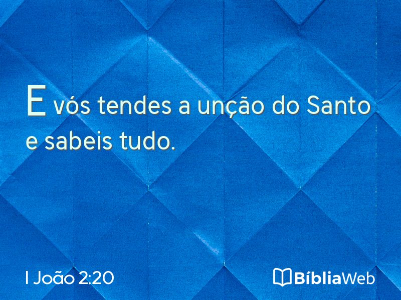 I João 2:20 em imagem para compartilhar