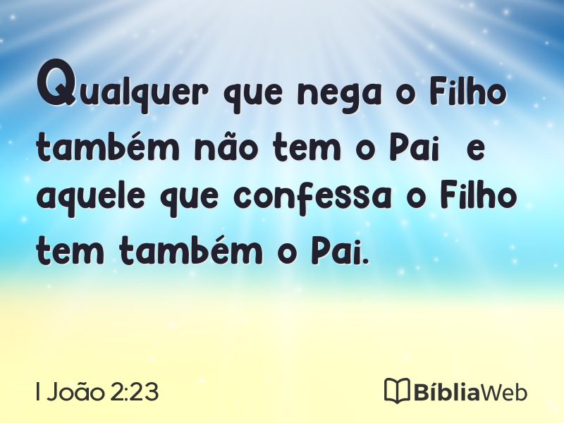 I João 2:23 em imagem para compartilhar