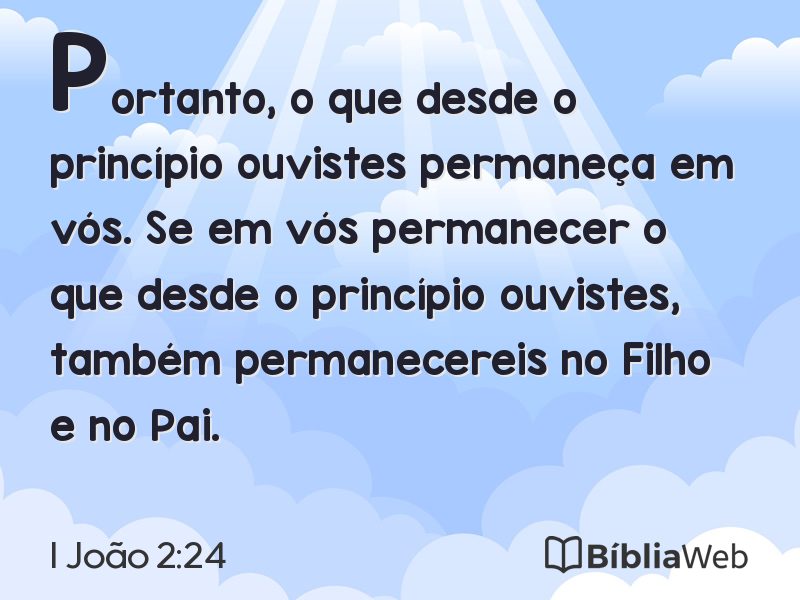 I João 2:24 em imagem para compartilhar