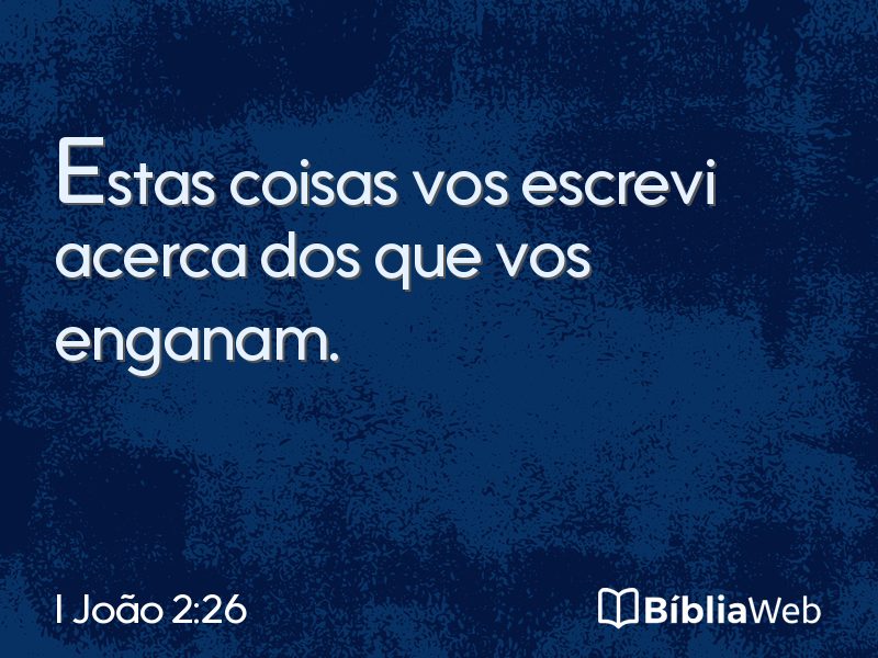 I João 2:26 em imagem para compartilhar