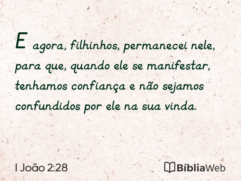 I João 2:28 em imagem para compartilhar