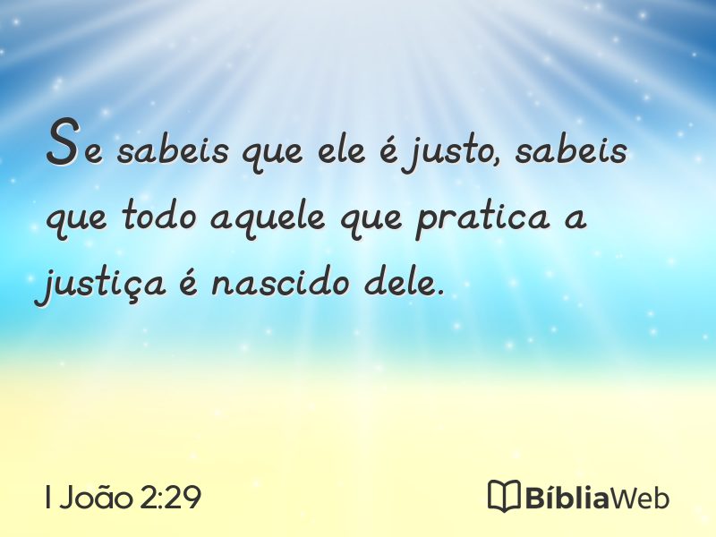 I João 2:29 em imagem para compartilhar