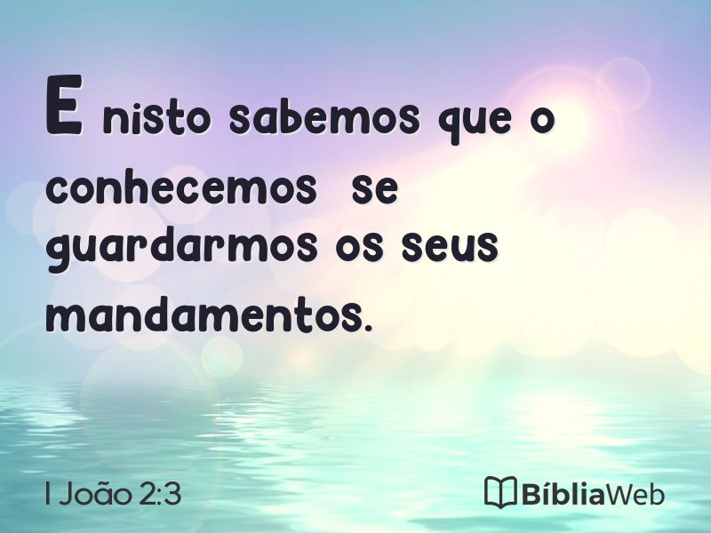 I João 2:3 em imagem para compartilhar