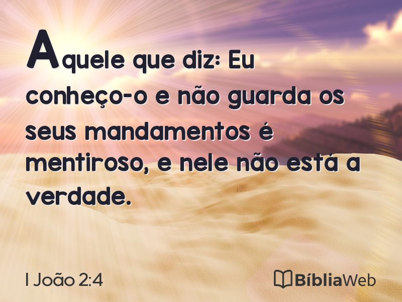 I João 2:4 em imagem para compartilhar