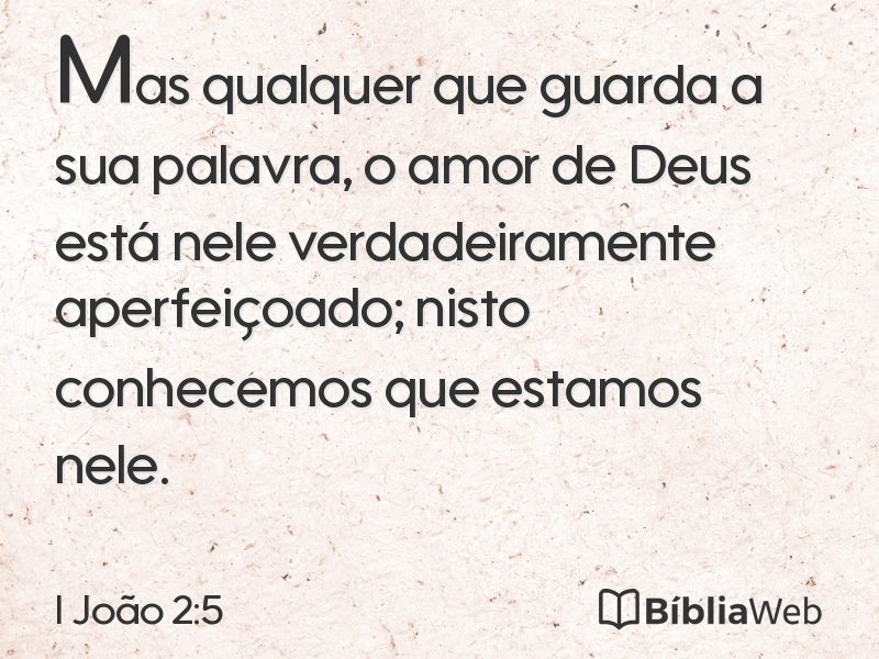 I João 2:5 em imagem para compartilhar