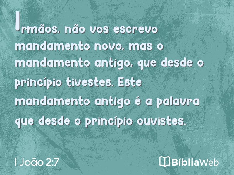 I João 2:7 em imagem para compartilhar