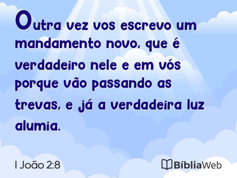 I João 2:8 em imagem para compartilhar