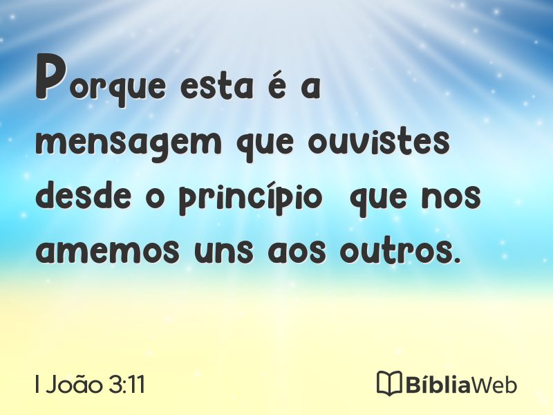 I João 3:11 em imagem para compartilhar