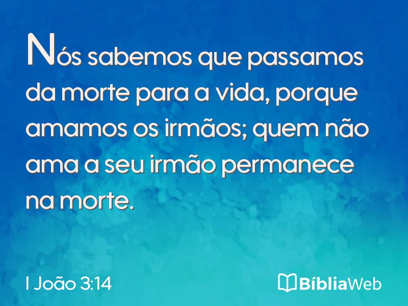 I João 3:14 em imagem para compartilhar