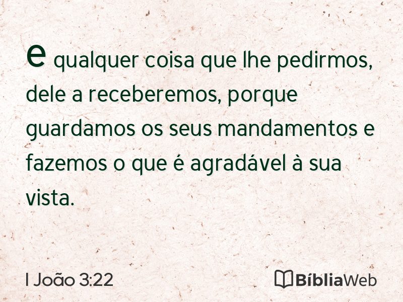 I João 3:22 em imagem para compartilhar