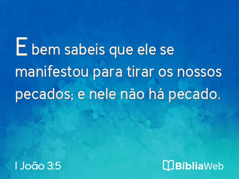 I João 3:5 em imagem para compartilhar