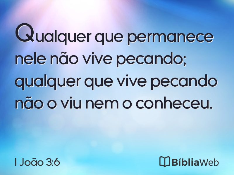 I João 3:6 em imagem para compartilhar