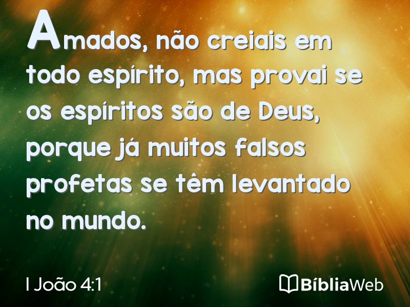 I João 4:1 em imagem para compartilhar