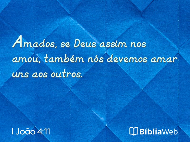 I João 4:11 em imagem para compartilhar