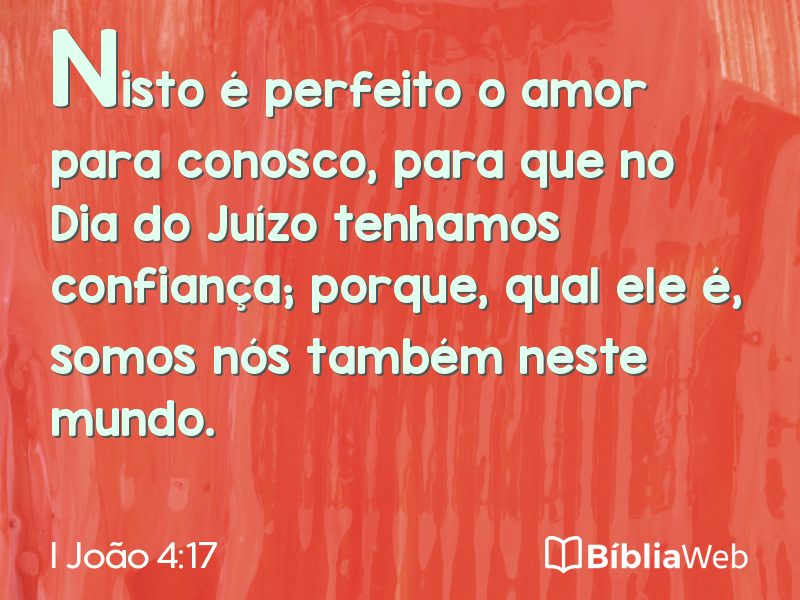 I João 4:17 em imagem para compartilhar