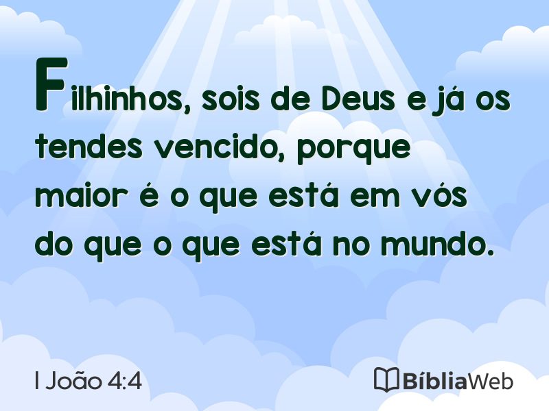 I João 4:4 em imagem para compartilhar