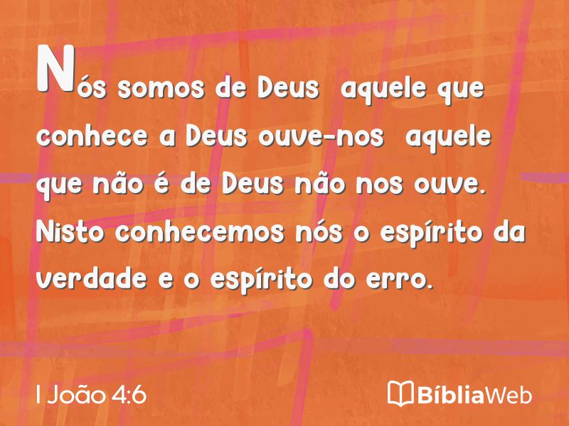 I João 4:6 em imagem para compartilhar