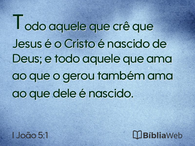 I João 5:1 em imagem para compartilhar