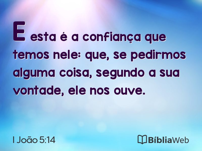 I João 5:14 em imagem para compartilhar