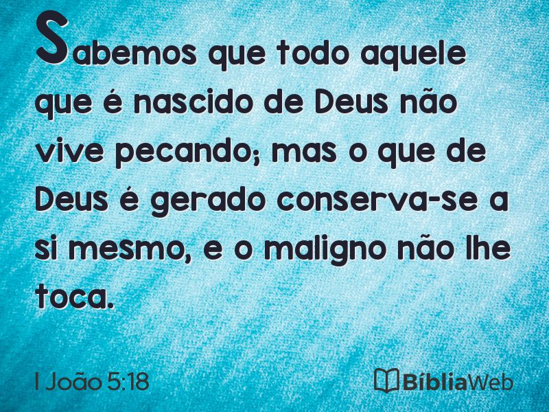 I João 5:18 em imagem para compartilhar