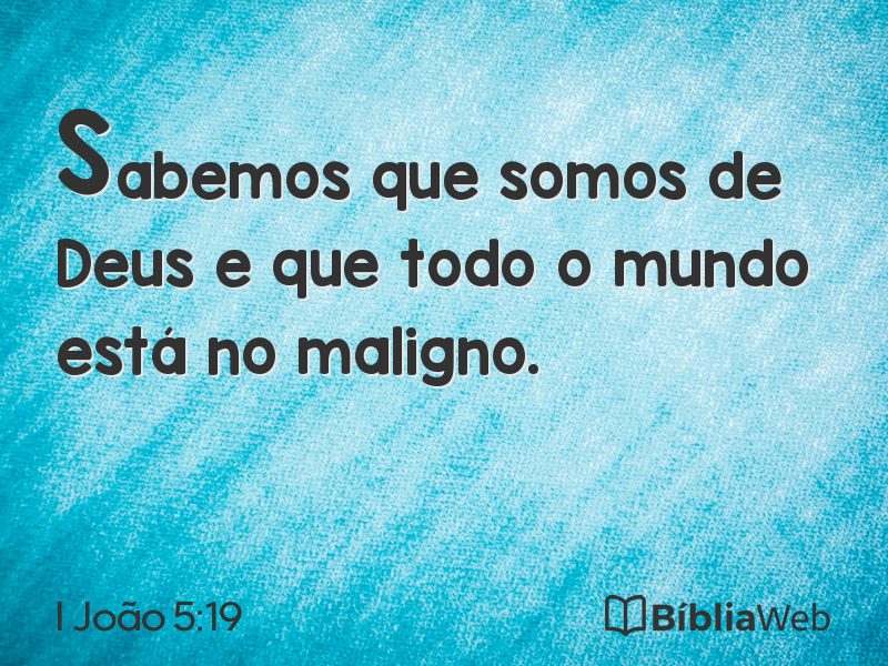 I João 5:19 em imagem para compartilhar