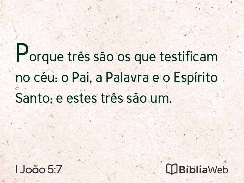 I João 5:7 em imagem para compartilhar