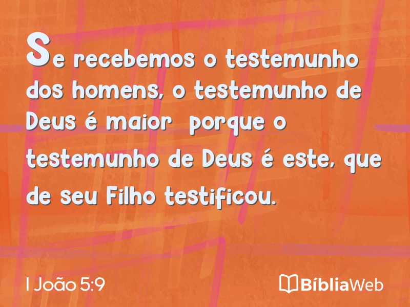 I João 5:9 em imagem para compartilhar