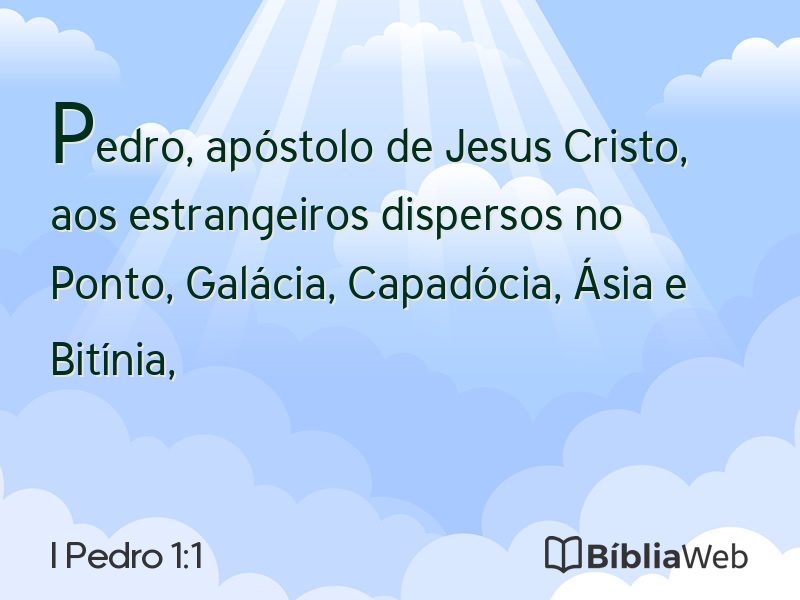 I Pedro 1:1 em imagem para compartilhar
