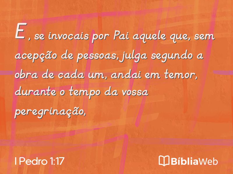 I Pedro 1:17 em imagem para compartilhar