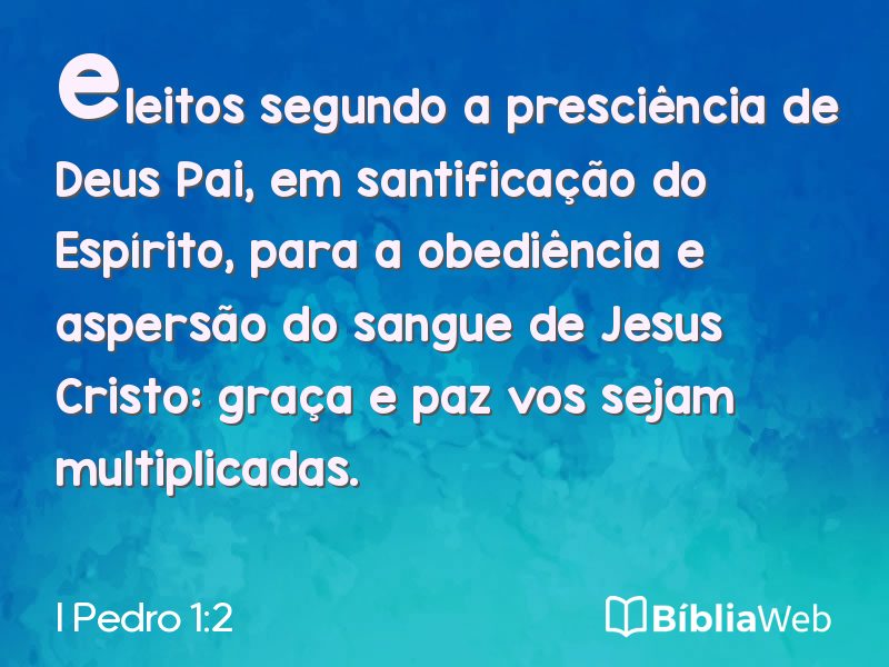 I Pedro 1:2 em imagem para compartilhar