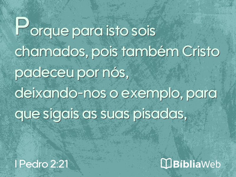 I Pedro 2:21 em imagem para compartilhar