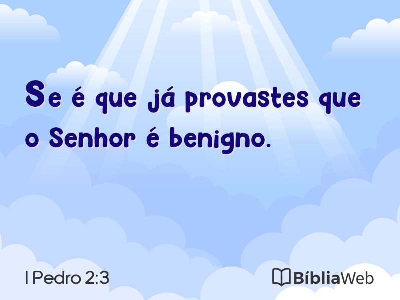 I Pedro 2:3 em imagem para compartilhar