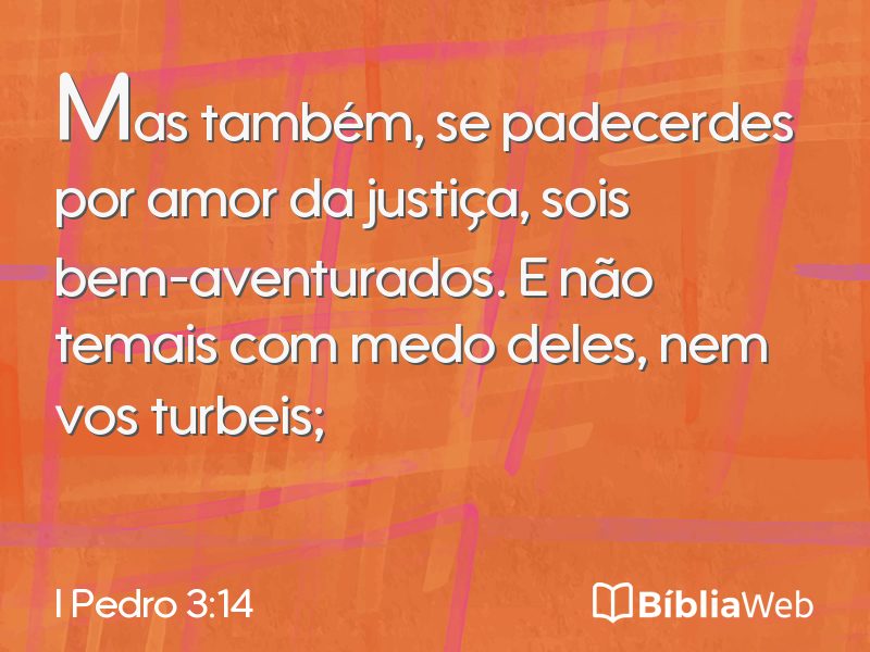 I Pedro 3:14 em imagem para compartilhar