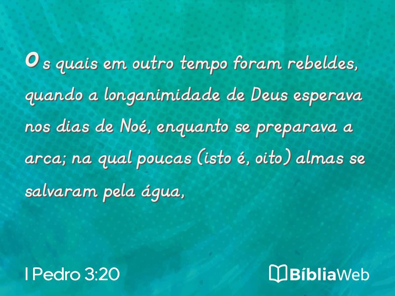 I Pedro 3:20 em imagem para compartilhar