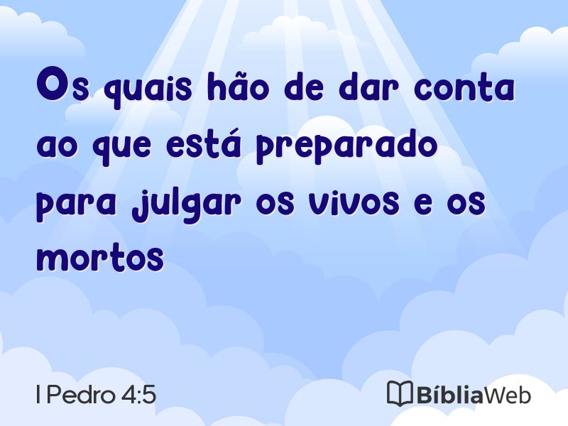 I Pedro 4:5 em imagem para compartilhar