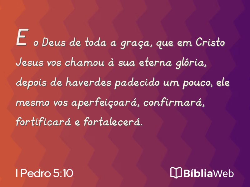 I Pedro 5:10 em imagem para compartilhar