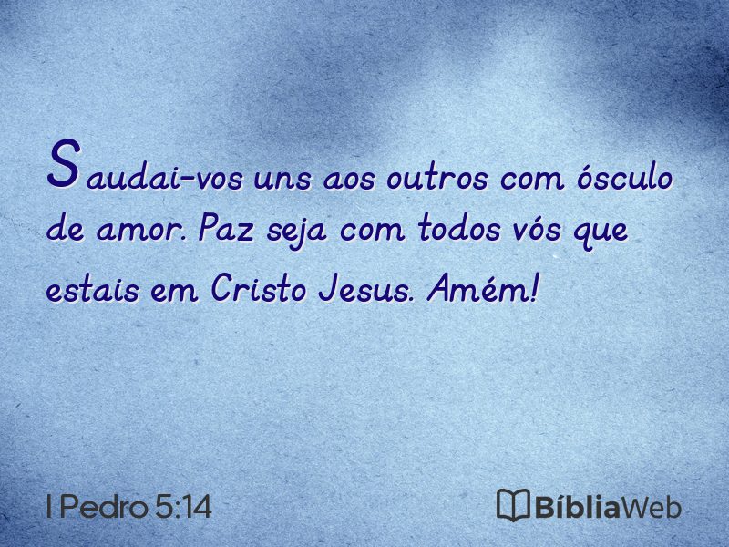 I Pedro 5:14 em imagem para compartilhar