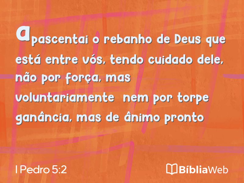 I Pedro 5:2 em imagem para compartilhar