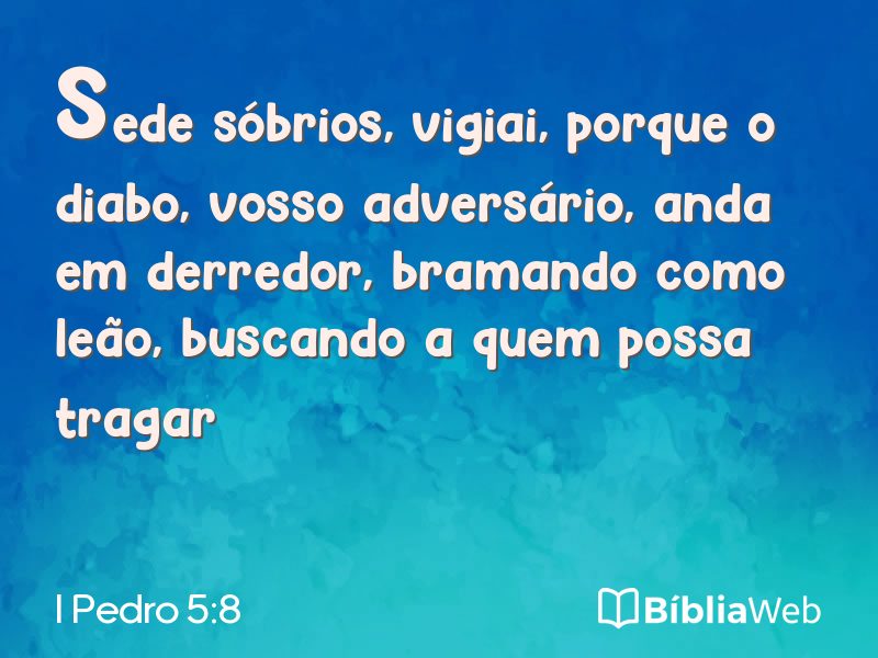 I Pedro 5:8 em imagem para compartilhar