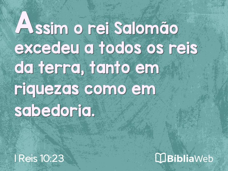 I Reis 10:23 em imagem para compartilhar