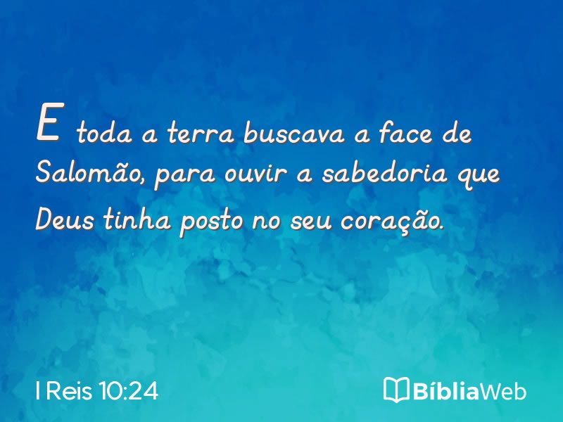 I Reis 10:24 em imagem para compartilhar