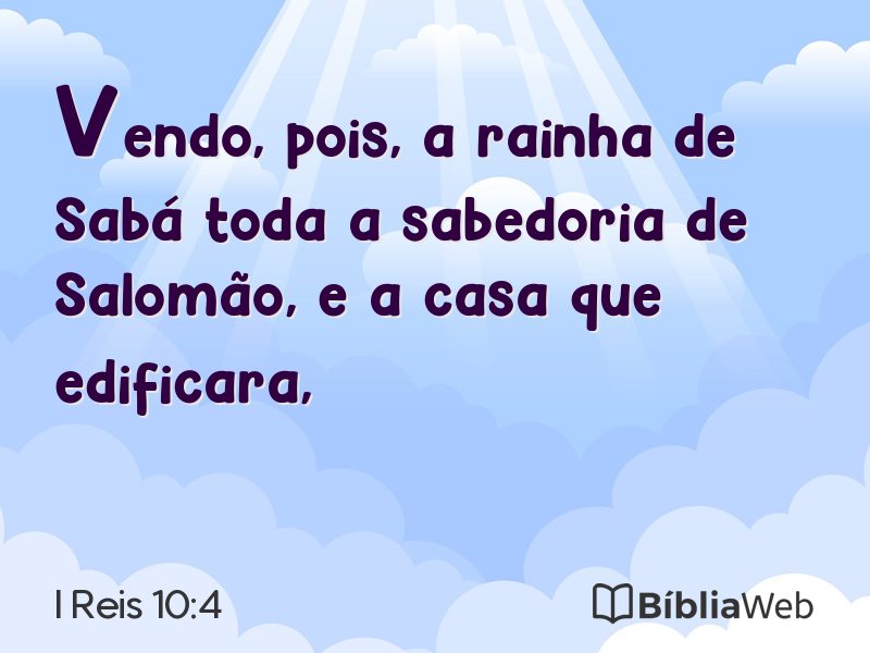 I Reis 10:4 em imagem para compartilhar