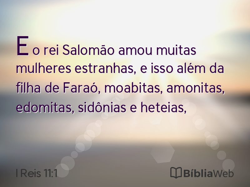 I Reis 11:1 em imagem para compartilhar